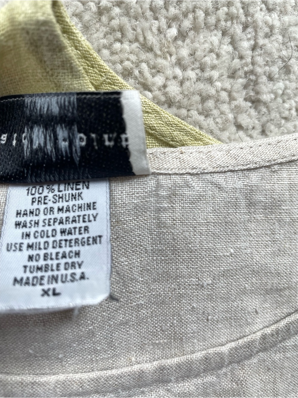 Three Match Point  Sleeveless Linen Shell Tops- Light Olive, beige & Lilac-Blue - Picture 4 of 4